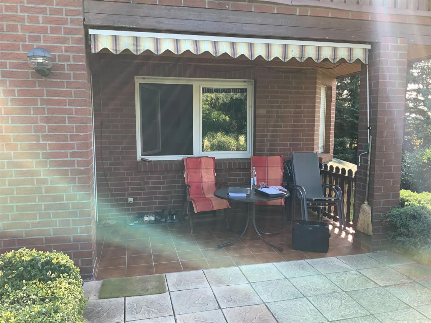 Terrassenverglasung in Stendal: Terrasse vor Verglasung und Systemwechsel